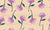 Wild purple poppies on cream-yellow background, Alegria collection Image