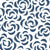 Slate Blue Brush Stroke Rosette Flowers on White Image