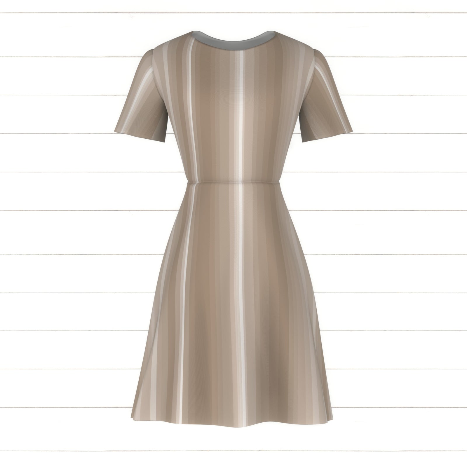 NorthStar Collection – Dark Beige and and Ivory,  Shades of Stripes Design – Dark Beige and Ivory