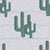 Vintage Green Cactus Southwestern Desert Motif on Grey Image