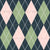 Preppy Argyle Diamonds, Pink and Green on Navy Image
