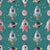 Space Girl - Rockets, Planets and Stars on Dark Teal Image