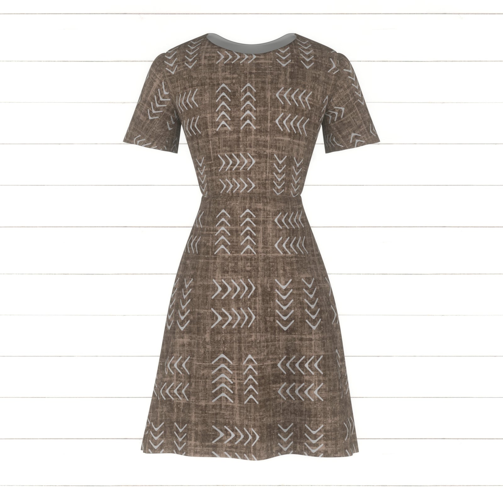 Arrows on Medium Brown Linen