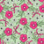 Coquette Meadow Wildflower Floral in Raspberry Pink on Mint Image