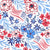 Floral, bloom in the USA, navy, Watercolor, girls, women, flags, flowers, USA, 4th of July, white, red, blue Image