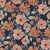 Dense Watercolor Florals in Rust & Sage on Deep Navy – Ghostly Florals Collection Image