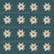 Cream Flower with Gold Center on Teal Image