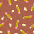 Bright Yellow and Red Pencils Shavings Stationery Triangles on Brown Image