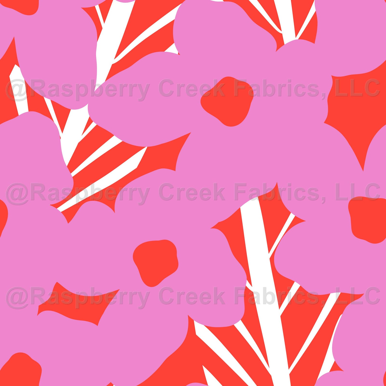 Botanical Nouveau (L) - Pink & Sunset by Betty Louise Studio