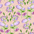 Watercolor Lavender Sweet Pea Flowers in Pastel Peach Background Image