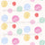 Polka dots crayon drawn pastel colors Image