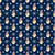 Happy Holidays Penguins and Snowflakes on Navy Image