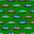 Colorful Toy Pixelated Video Game Cars on Green Image
