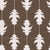 Ikat Oak Leaves White Sable Stripes Botanical Japandi, Ikat Oak Leaves by Dawn K Designs Image