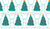 Cozy Hand Drawn Christmas Trees with Decorations in Vignettes - Turquoise Image