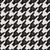 Houndstooth with Rock Hand in Vintage Black and White Image