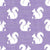 Squirrel Silhouettes on Violet Crosshatch Image
