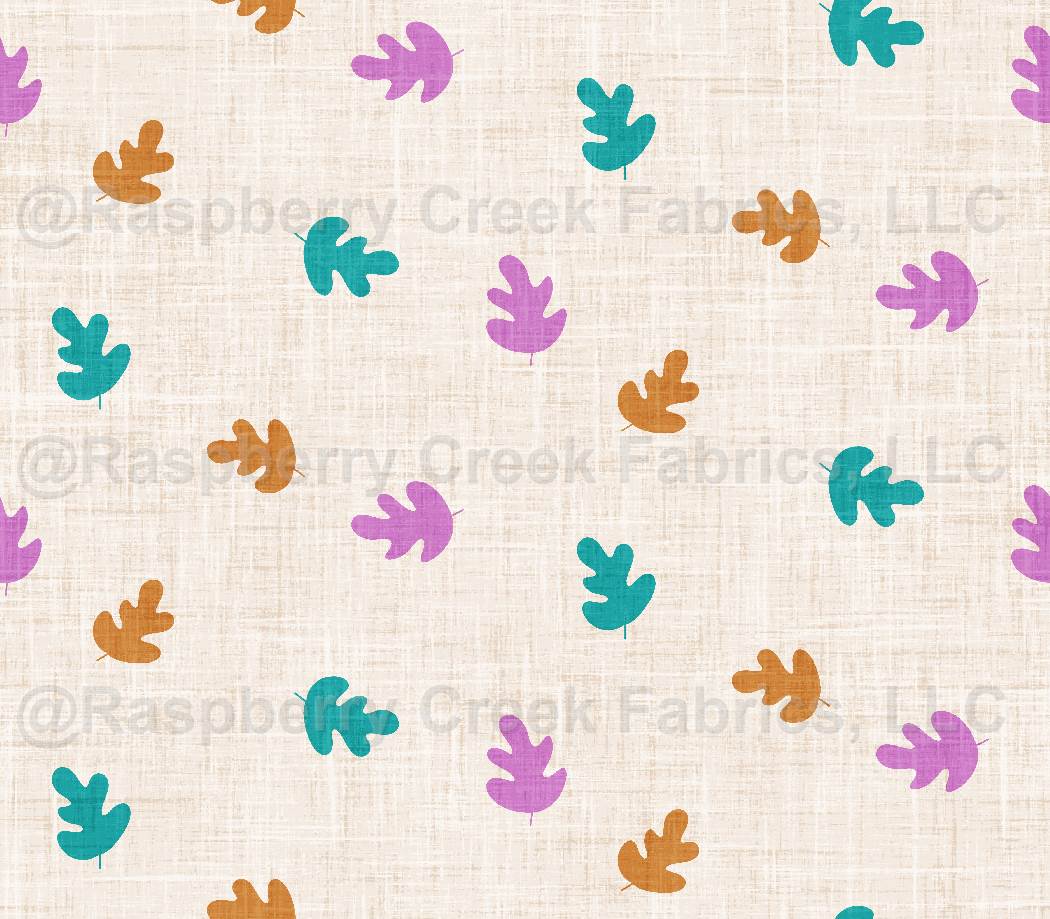 Falling Leaves in Multicolor, Paws & Pumpkins by Krystal Winn Design