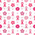 Breast Cancer Awareness Pink Ribbons and Flowers on White Image