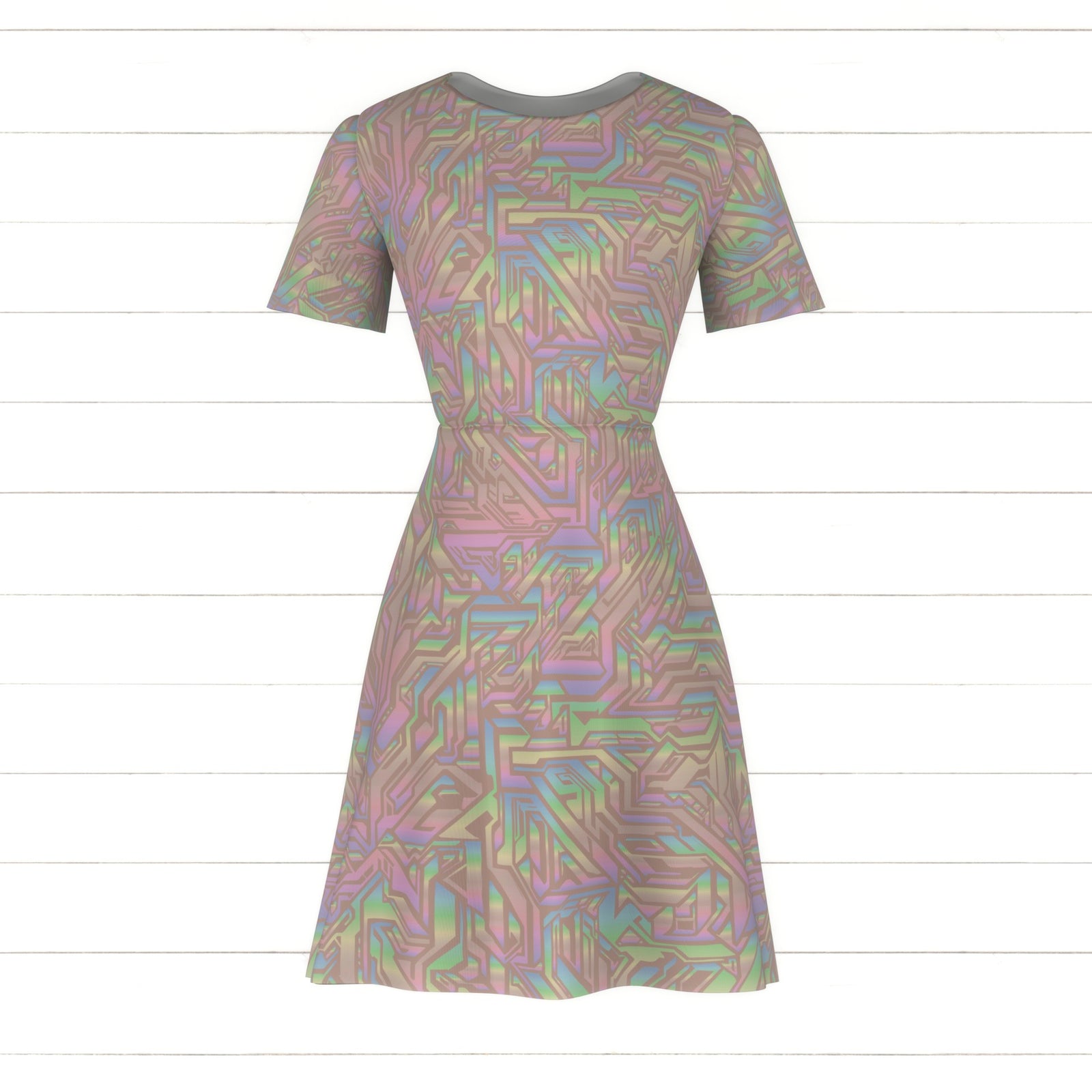 subtle modern crystal maze abstract fantasy pearlescent rainbows