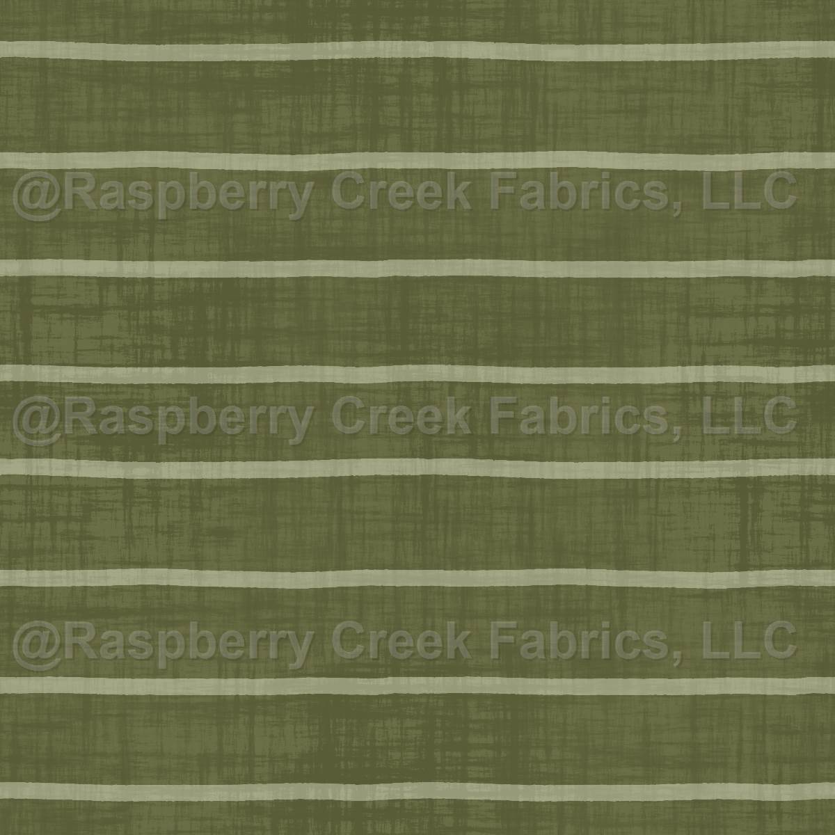 Faux Linen PRINTED Textured Stripe Moss