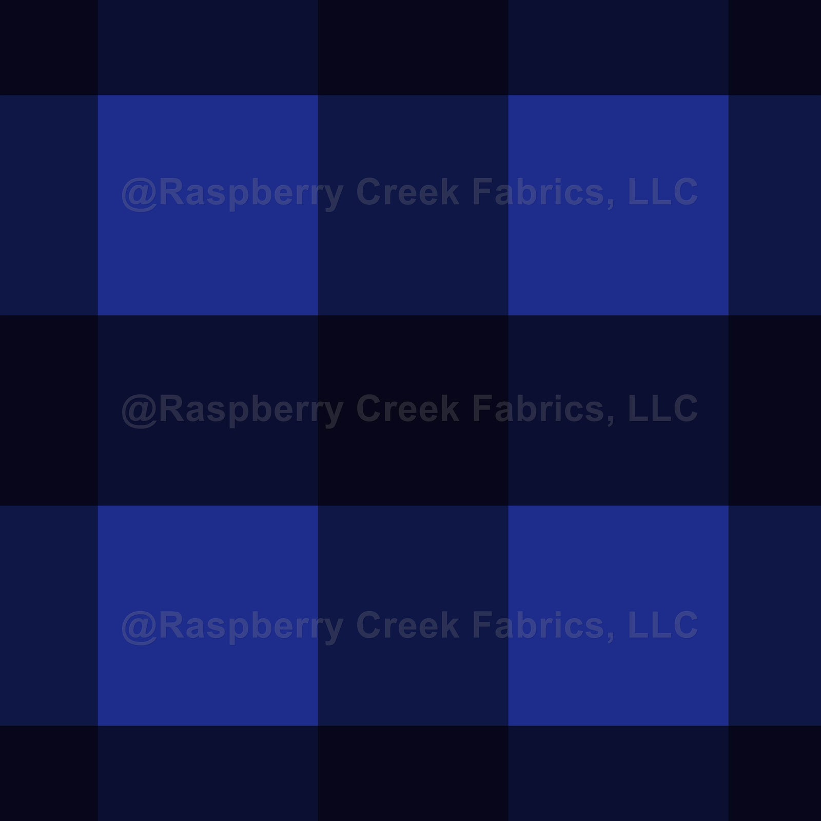 Dark Blue and Black Gingham