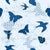 Butterflies and Swallows in Blue: Flying Things Collection Image