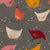 Autumn hens in earth tones, large Image