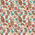 Paisley Collection:  Floral Paisley In Gold, Red And Teal On White Image