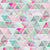 Watercolor triangles pink and green Image