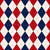 Argyle Pattern, White Red Navy Blue, Black Stitching Image