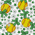 Softball Daisy Floral with Bows and Stars in Green Image