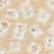 Soft Pastel Floral Postage Stamps | Tossed Pattern Watercolor Botanical on Natural Wheat Linen Burlap | Stamped in Bloom Collection by Brayberry Design [Large Scale] Image