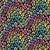Pastel Rainbow Leopard Print on Black Image