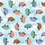 Ditsy Candy Turtles Ice Blue Sorbet Image