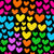 Neon Blast Hearts on Black Image