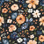 Farm and Meadow Farmhouse Country Watercolor Floral on Dark Gray Image