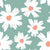 Green white orange daisy Image