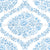 French Country Blue and White Pastels Peonies Vintage Damask Floral Image