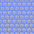 Soft yellow blooms on denim periwinkle, vintage-inspired charm meets modern calm, Small Scale.  Hexagon Blues, by Cassy's Color Creations Image