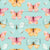 Penelope Colorful Watercolor Butterflies and Moths on Aqua Blue Image