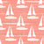 Sailboats in Coral, Coastal Summer Vacation by KristenInStitches Image