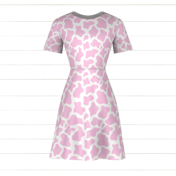 Pale Pink Cow Print Fabric, Raspberry Creek Fabrics