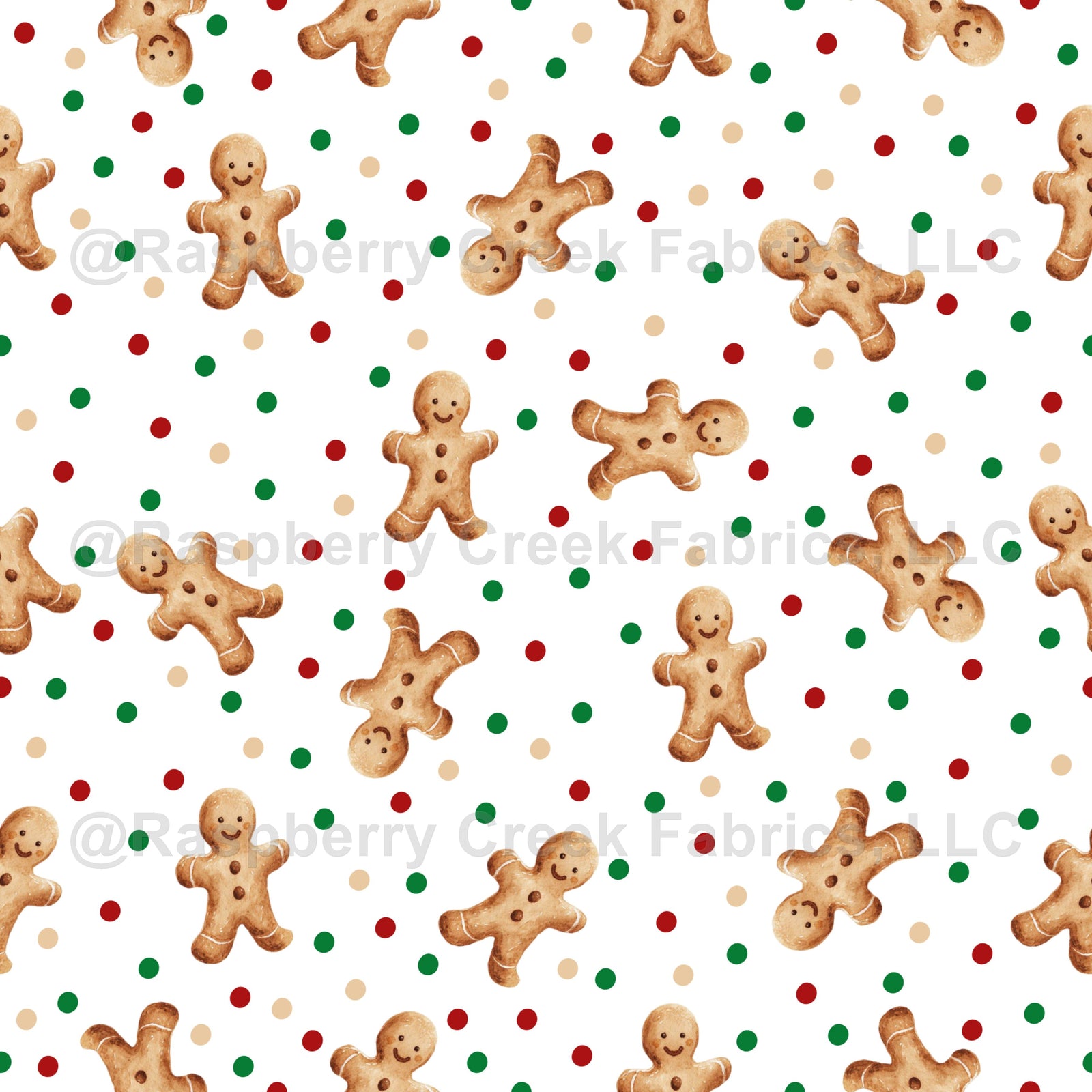 Tossed Gingerbread Man on White