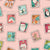 Holiday Stamps on Pink Image