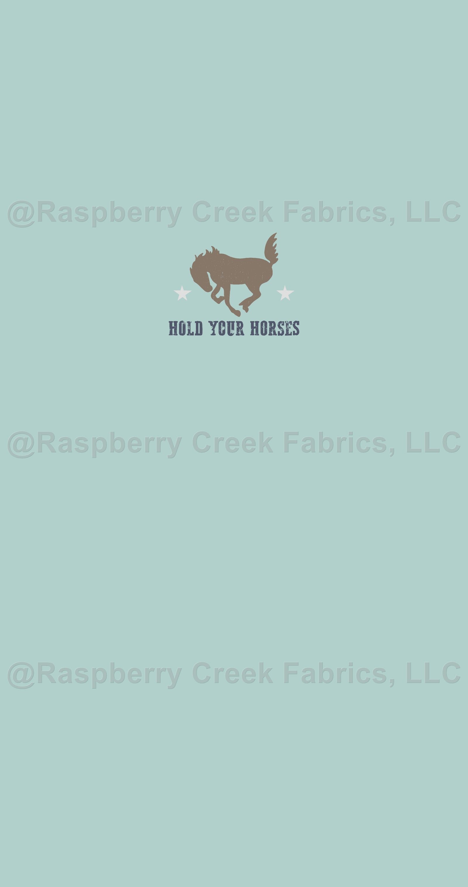 Miss Ava's Panel- Hold Your Horses Fabric, Raspberry Creek Fabrics, watermarked