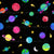Watercolor Outer Space Planets and Shooting Stars Image