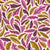 Graphic tropical leaves and lines - jungle abstract leaves - pink, yellow and purple Image