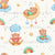 Baby Bear Bedtime Pastel Rainbows and Beige Woodland Nursery Animals Image