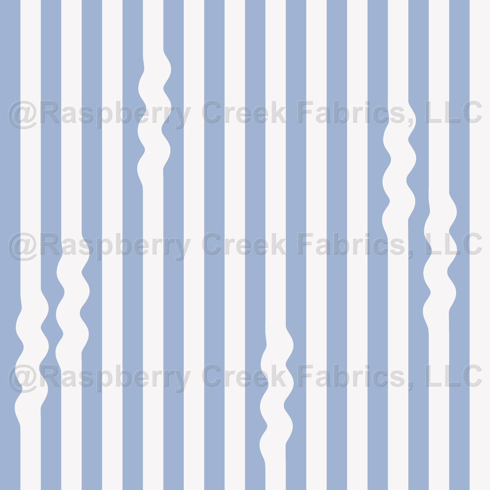 White Stripes with a Twist on Chambray Blue